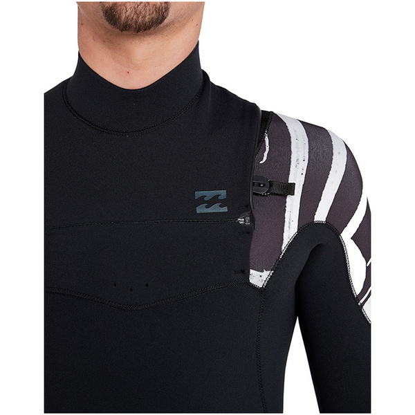 Billabong Furnace Carbon Comp 5/4mm Wetsuit Met Chest Zip Zwart Print L45m03