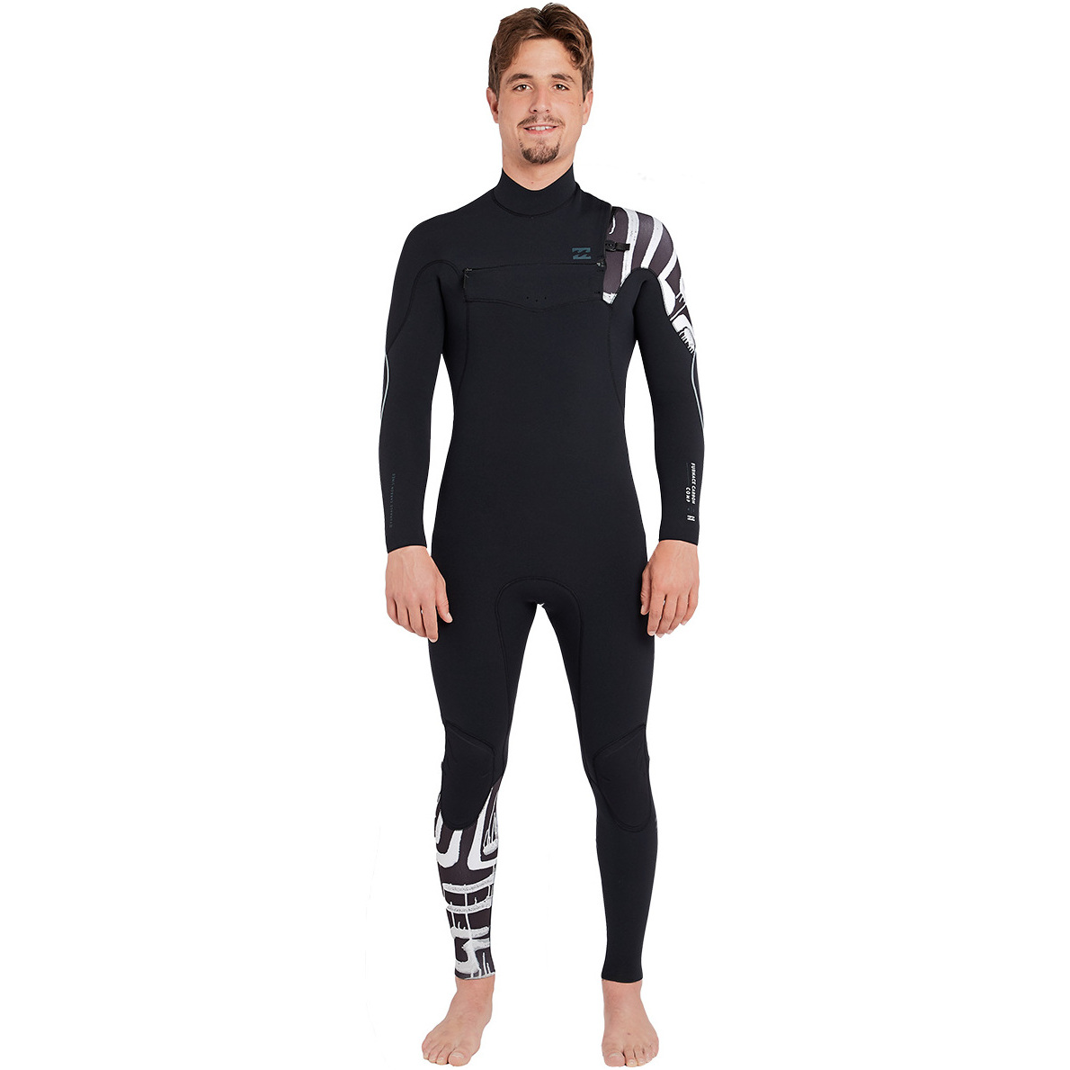 Billabong Furnace Carbon Comp 5/4mm Wetsuit Met Chest Zip Zwart Print L45m03