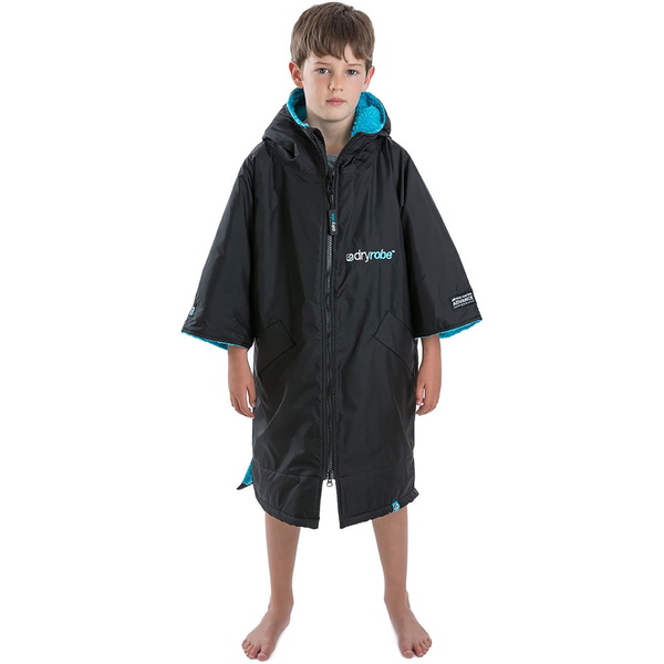 2023 Dryrobe Advance Korte Mouw Verandering Robe DR100 - Black / Blauw