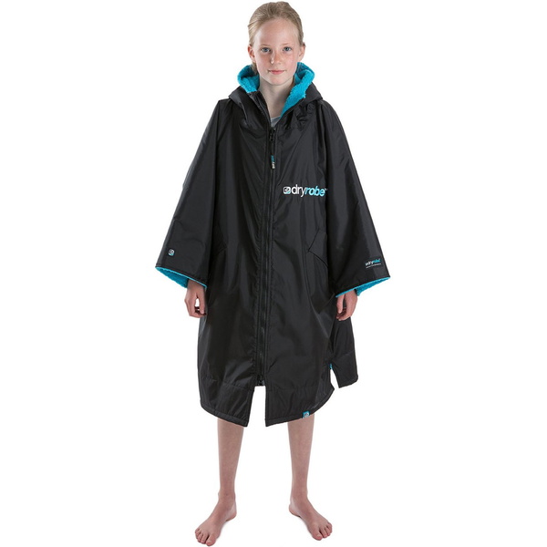 2023 Dryrobe Advance Korte Mouw Verandering Robe DR100 - Black / Blauw
