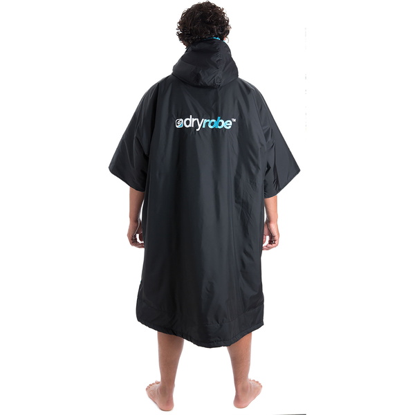 2023 Dryrobe Advance Korte Mouw Verandering Robe DR100 - Black / Blauw