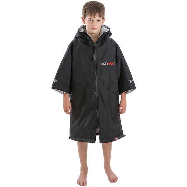 2023 Dryrobe Advance Korte Mouw Verandering Robe DR100 - Black / Grijs