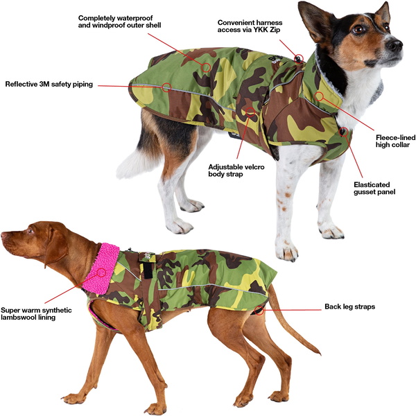 2026 Dryrobe Hondenjas V3DRDC - Pink / Camo