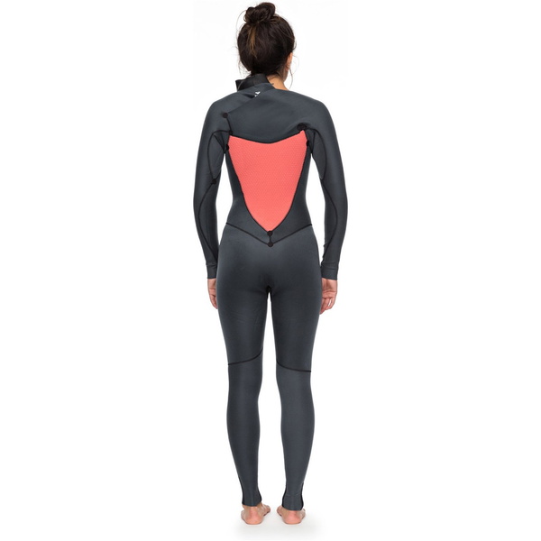 Roxy Womens Syncro Plus 4 / 3mm Borst Zip LFS Wetsuit ZWART ERJW103030