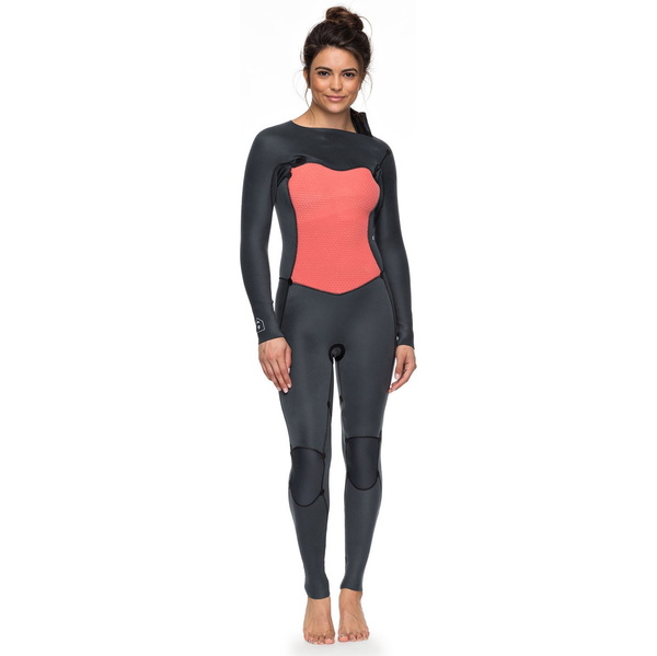 Roxy Womens Syncro Plus 4 / 3mm Borst Zip LFS Wetsuit ZWART ERJW103030