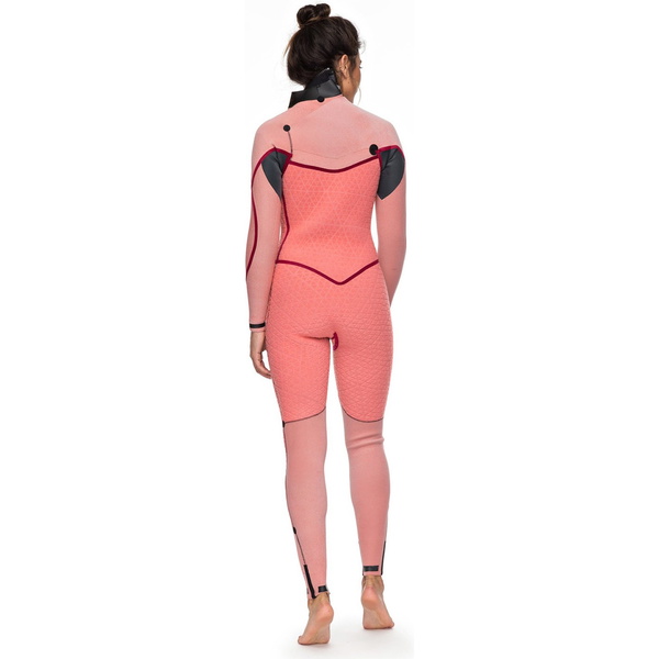 2018 Roxy Womens Performance 4 / 3mm Borst Zip Wetsuit ZWART ERJW103032