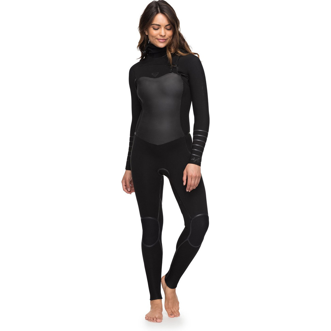 Roxy Dames Syncro Plus 5/4 5/4/3mm Wetsuit Met Chest Zip Zwart Erjw203002