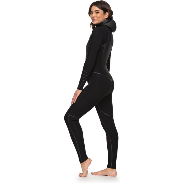Roxy Dames Syncro Plus 5/4 5/4/3mm Wetsuit Met Chest Zip Zwart Erjw203002