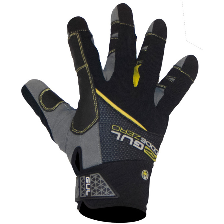 2025 Gul Junior Code Zero Zomer Full Finger Zeilhandschoenen Zwart Gl1239-b6