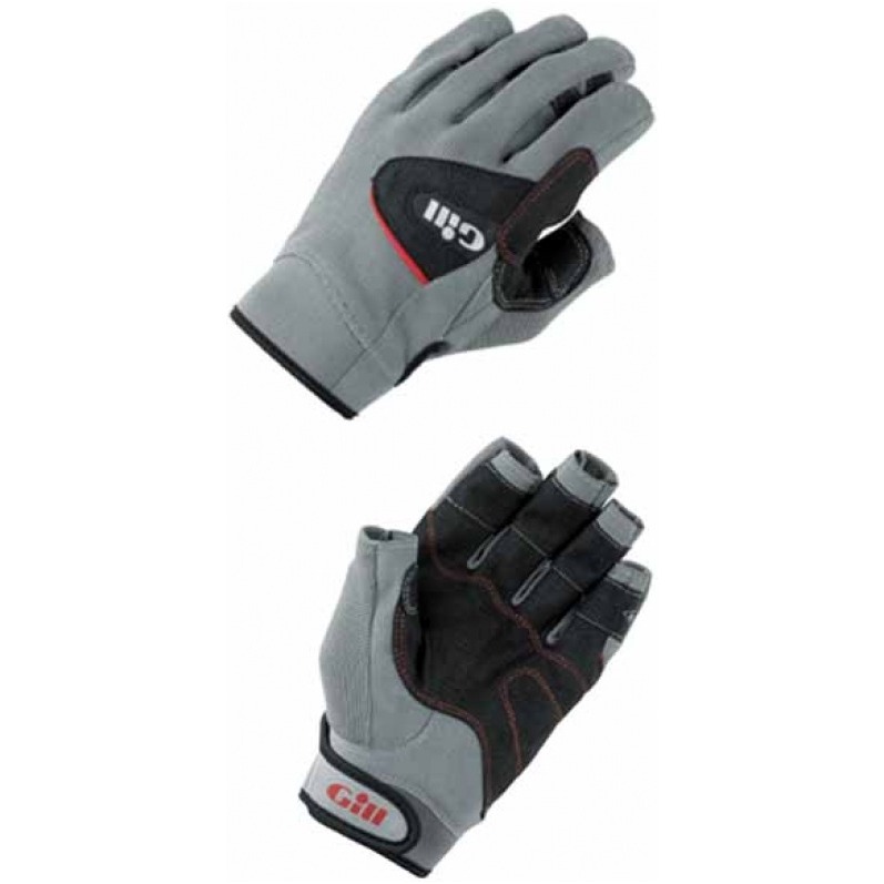 2016 Gill Deckhand Glove SHORT Finger BLACK / GRAY 7041