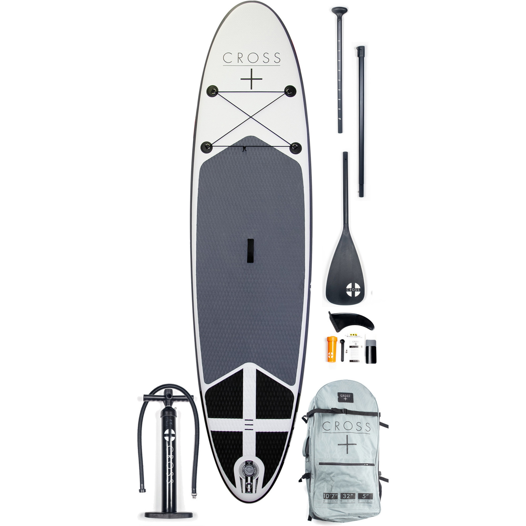 2025 Gul Cross 10'7 Opblaasbaar Paddleboard Pakket - Board, Tas, Pomp, Peddel & Leiband CB0029-B7