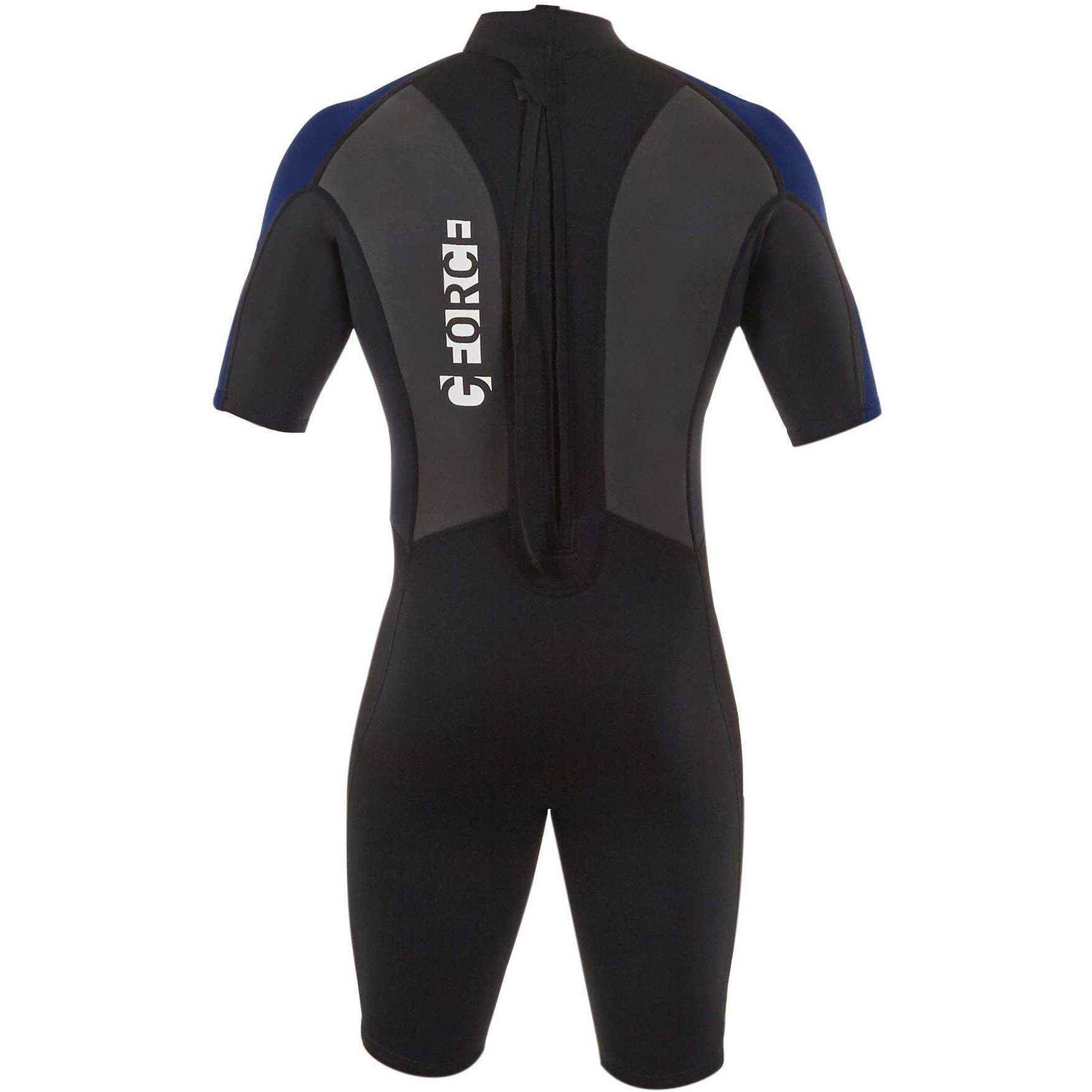 2026 Gul Heren G-Force 3mm Rug Ritssluiting Shorty Wetsuit GF3305-B7 - Black / Navy