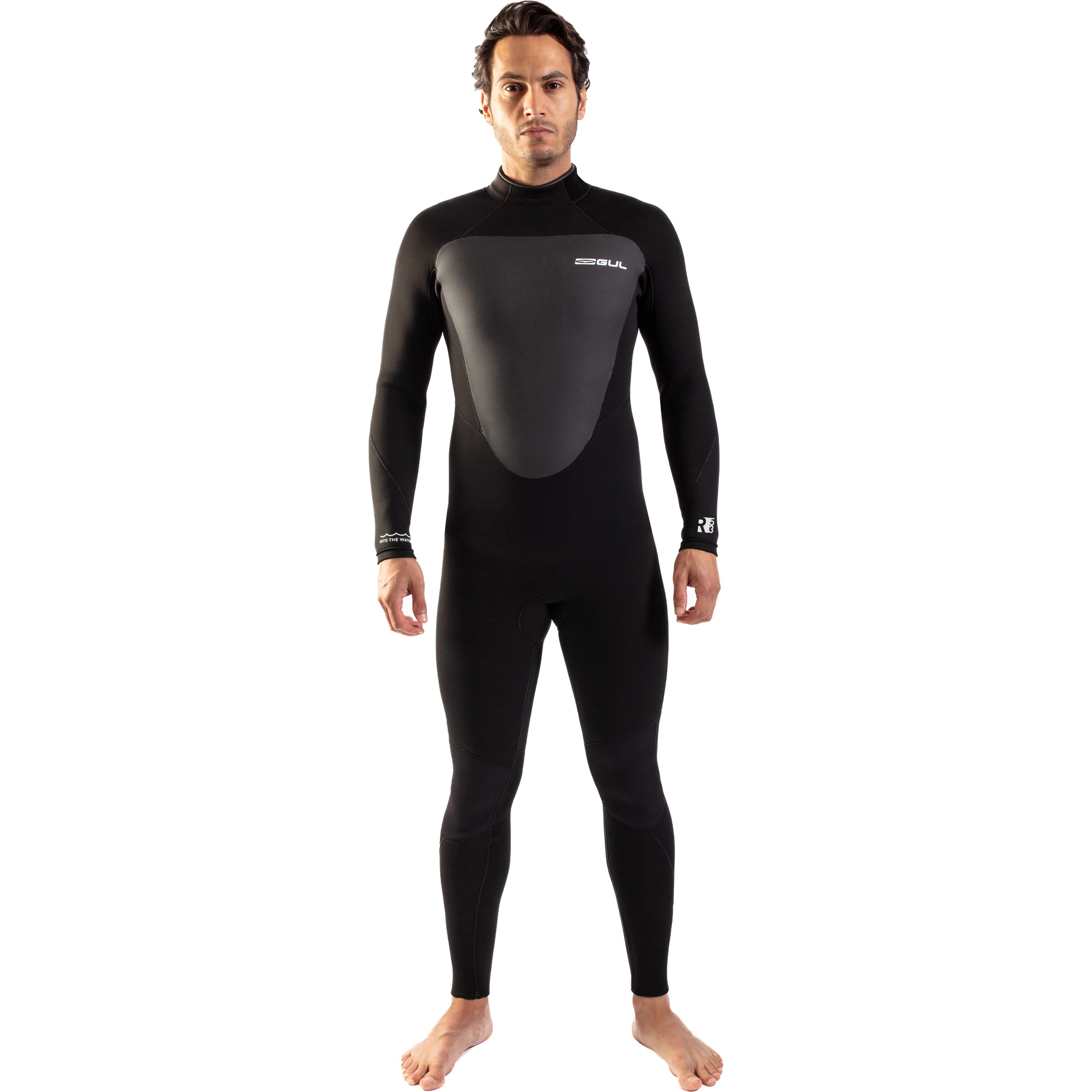2026 Gul Heren Response 4/3mm Gbs Rug Ritssluiting Wetsuit RE1246-C1 - Black