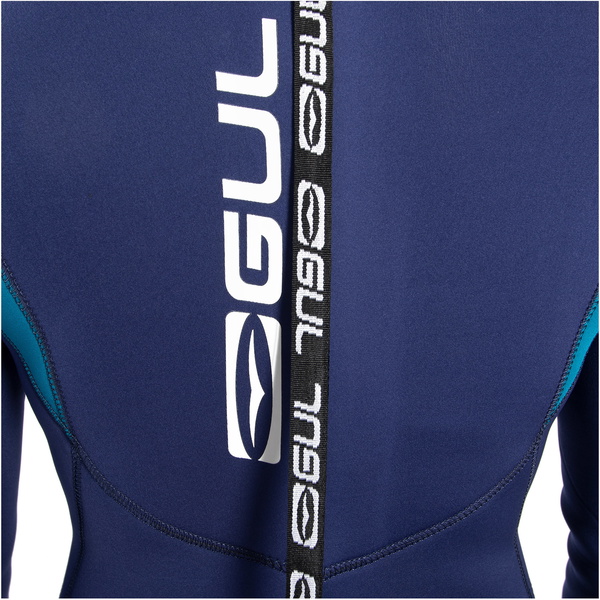 Gul Dames Response 4/3mm Gbs Rug Ritssluiting Wetsuit RE1248-C1 - Blue / Paisley