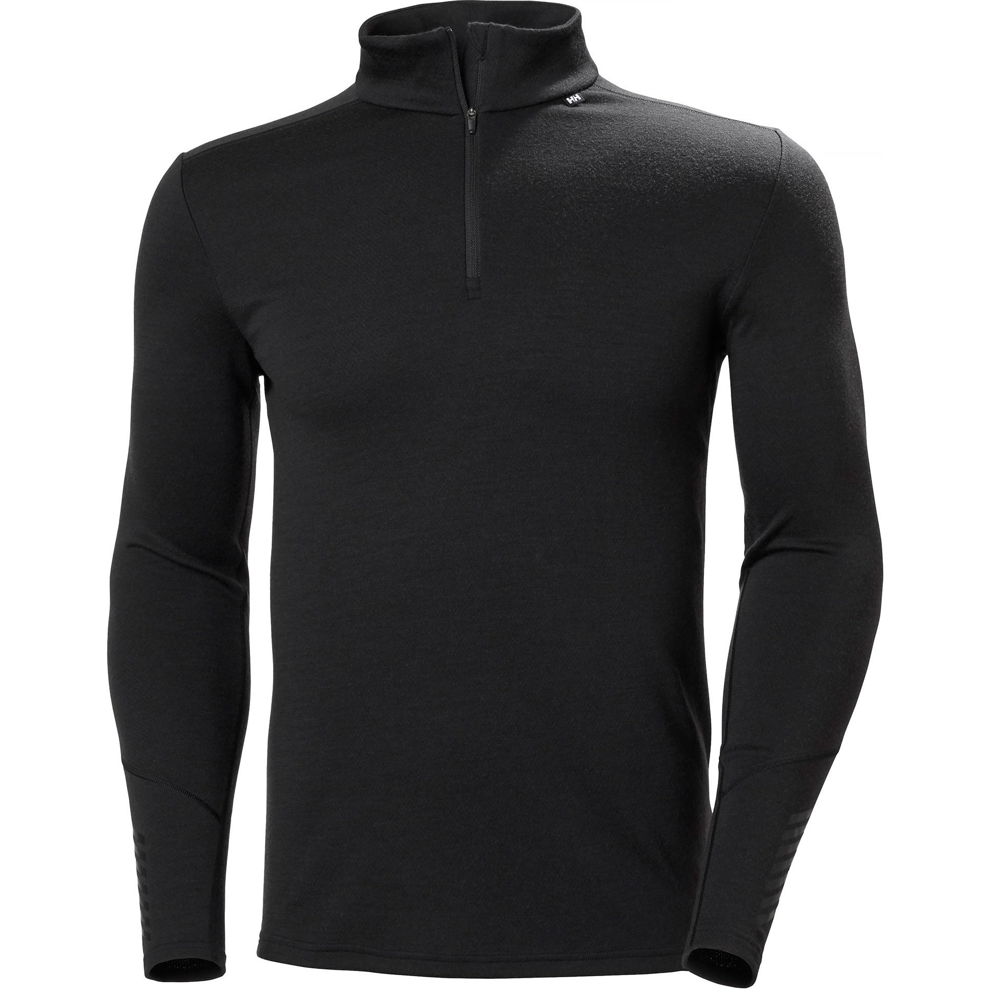 2025 Helly Hansen Heren Lifa Merino Mid Weight 1/2 Zip Top 49363 - Black