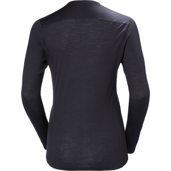 2021 Helly Hansen Dames Merino Light Top Met Lange Mouwen Ebbenhout 48366