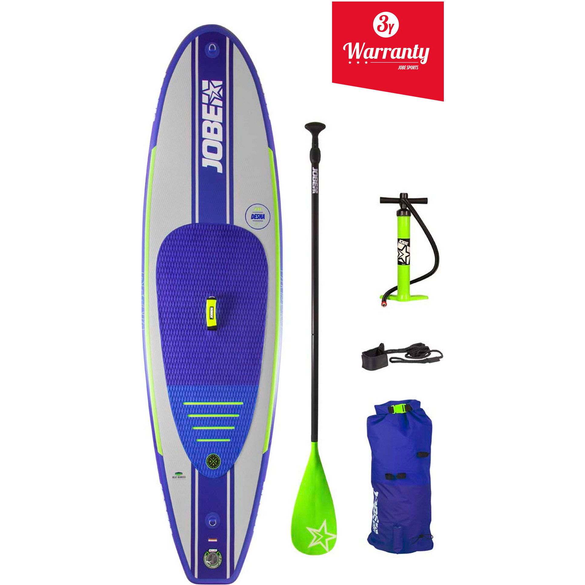 2020 Jobe Desna Opblaasbare Stand Up Paddle Board 10'0 X 32" Incl Peddel, Rugzak, Pump & Leash