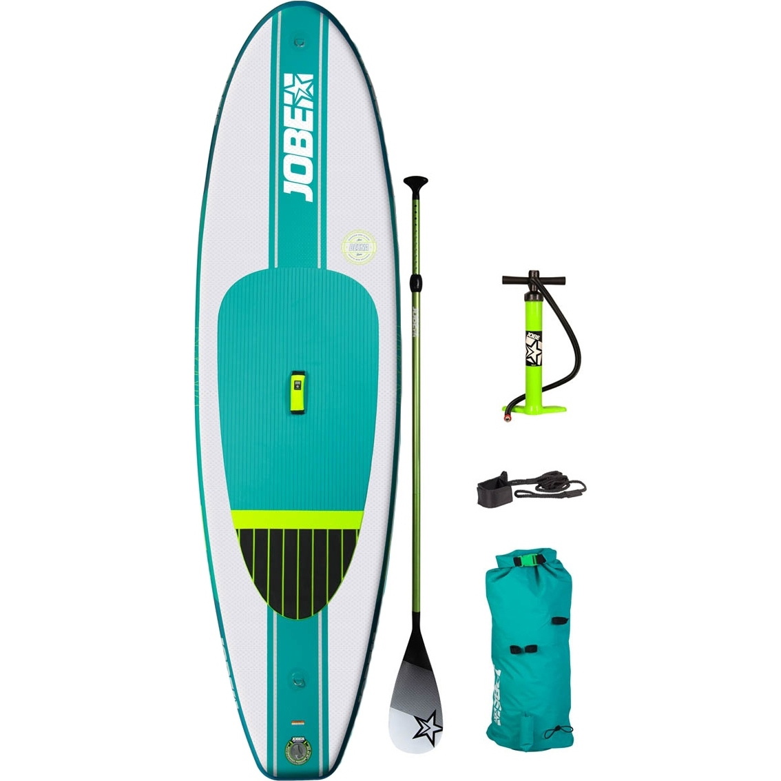 2018 Jobe Aero Desna Opblaasbaar Stand Up Paddle Board 10'0 x 32 "INC Paddle, Rugzak, Pomp & Leash