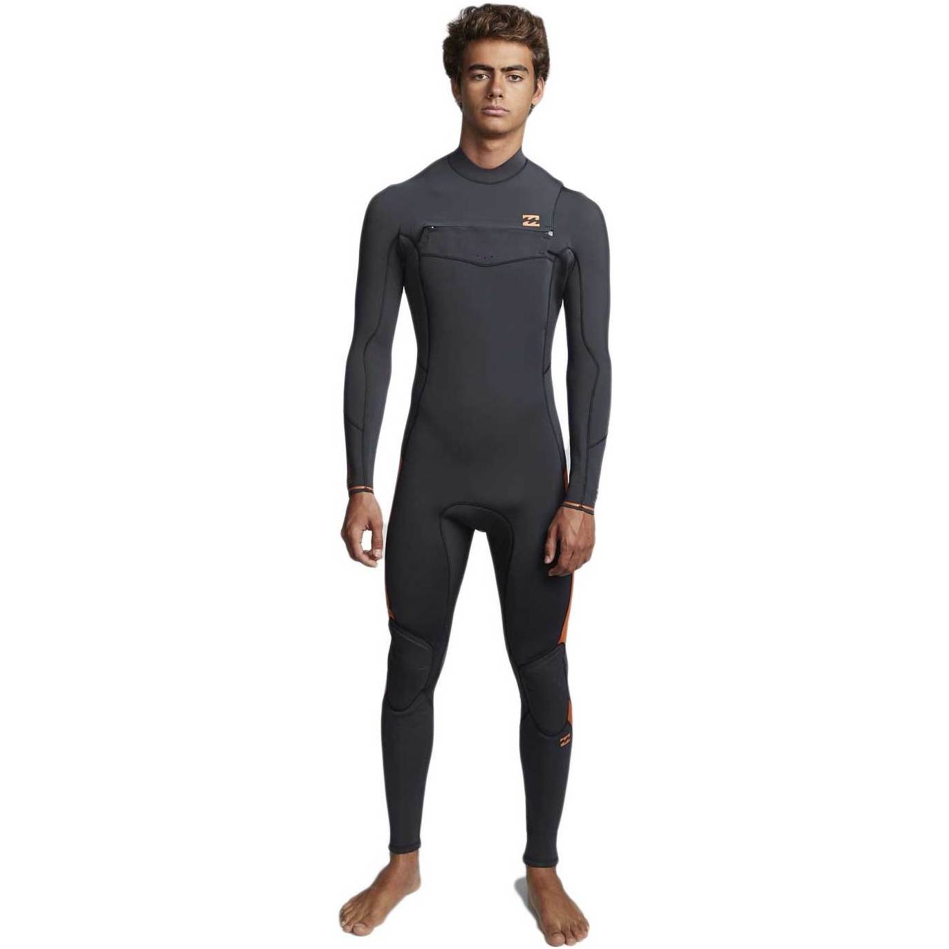 2020 Billabong Mannen Furnace Absolute 5/4mm Chest Zip Wetsuit Zwart Zand Q45m09