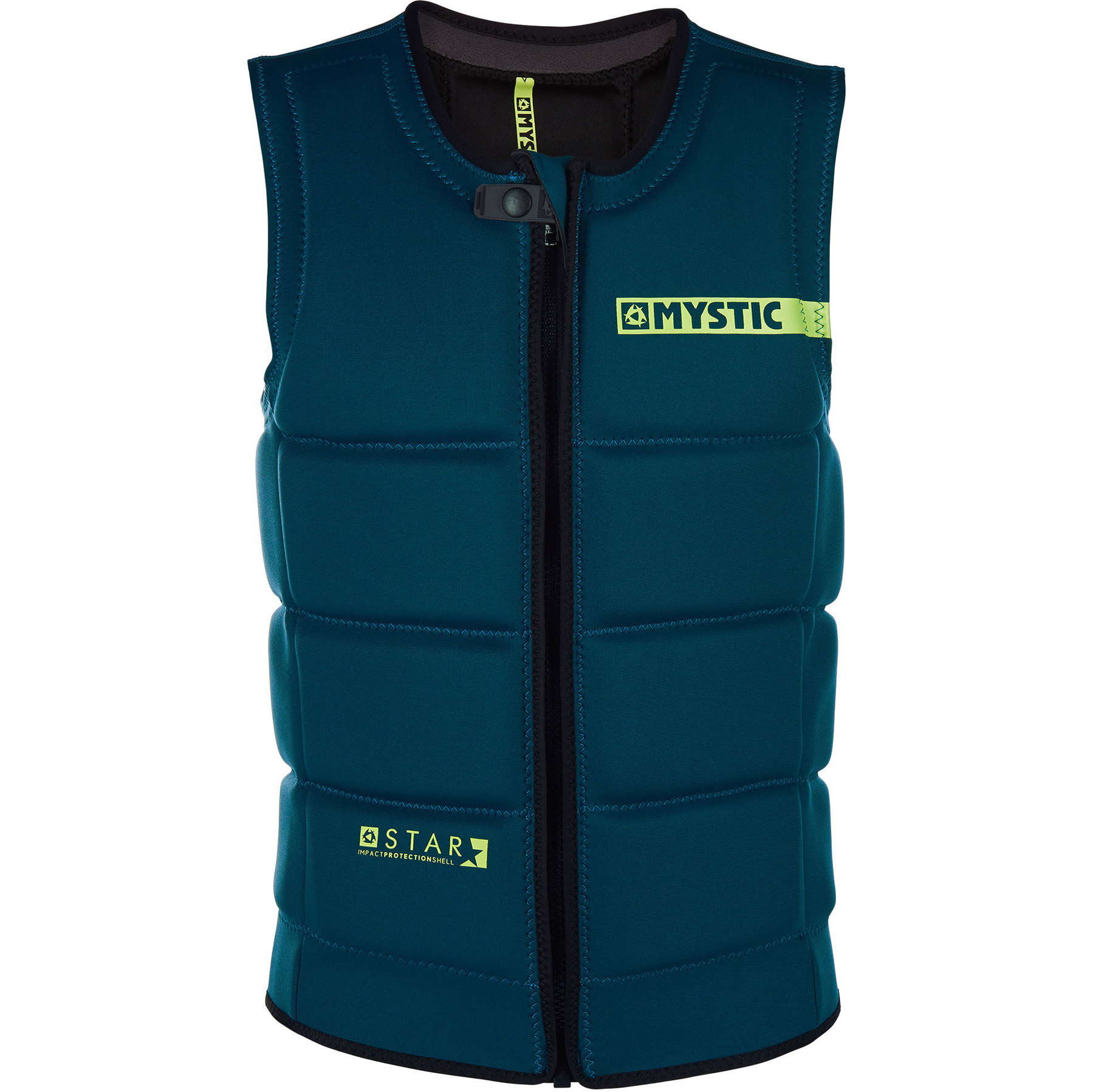 2019 Mystic Star Front Zip Wake Impact Vest Groenblauw 180152