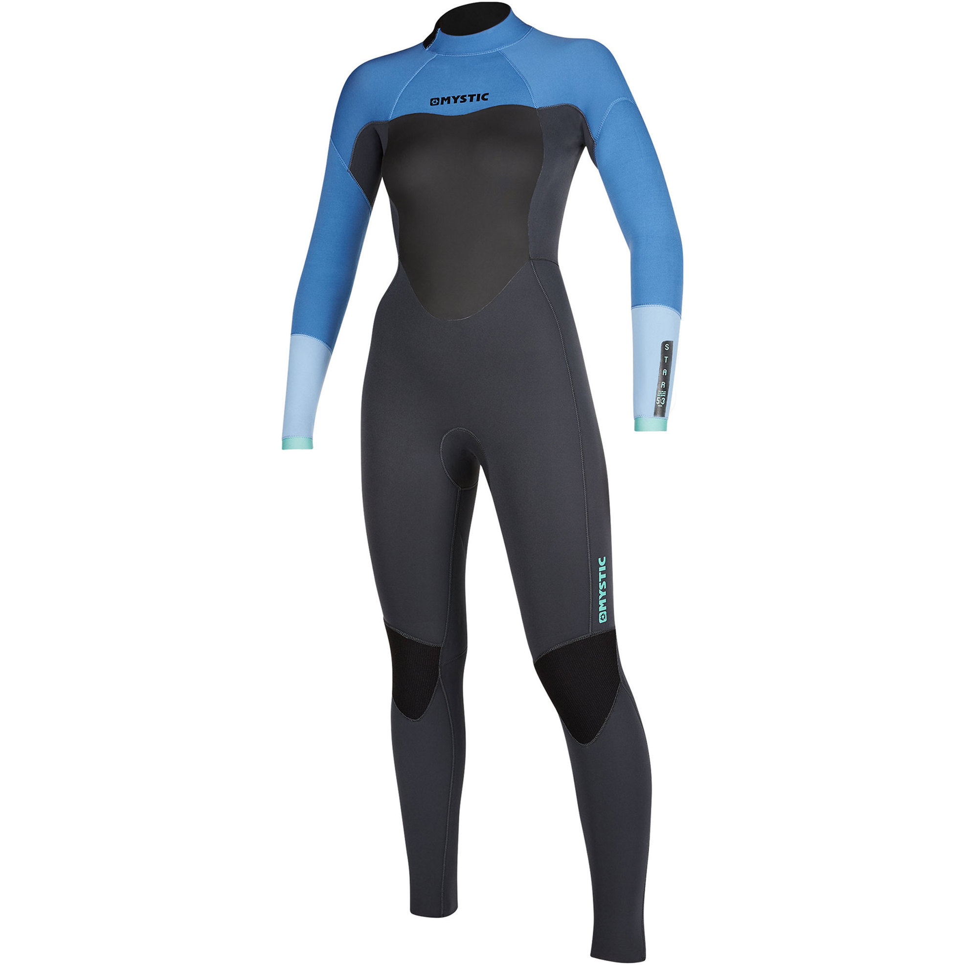 2021 Mystic Vrouwen Star 5/3mm Back Zip Wetsuit 200027 - Menthol Blauw