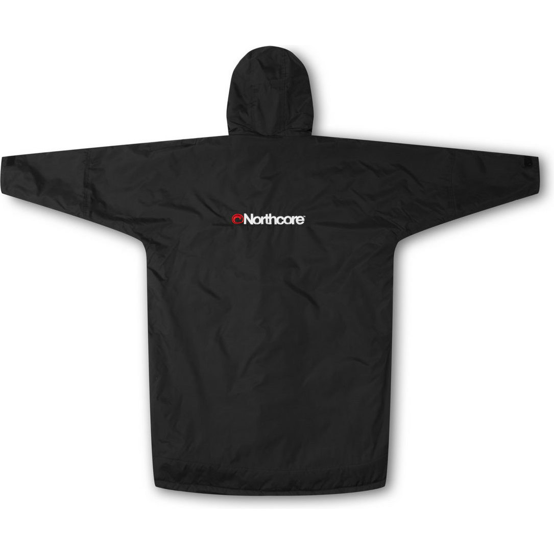 2026 Northcore Beach Basha Sport Lange Mouw Kleedje Robe / Poncho NOCO24N - Black