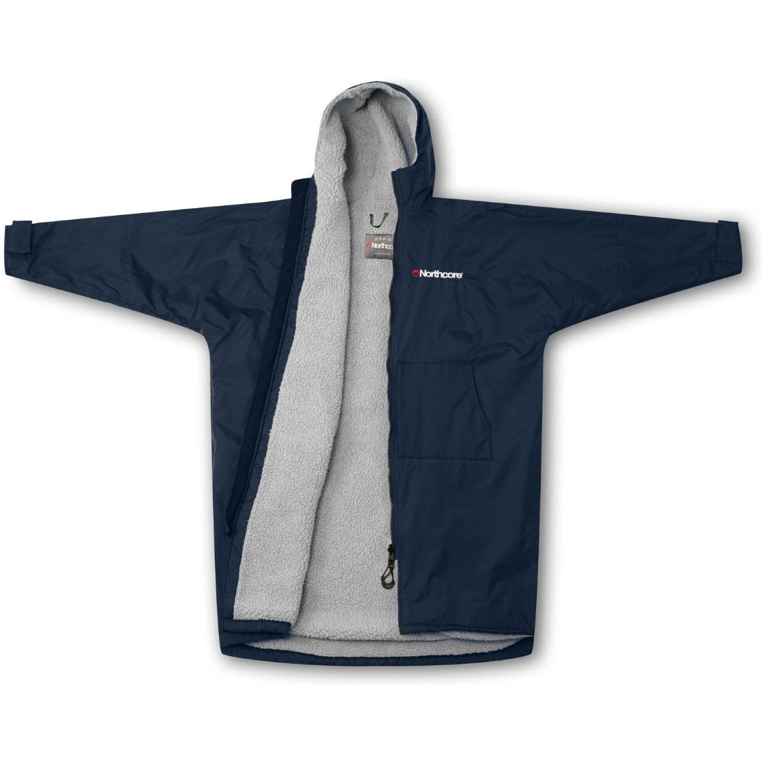 2026 Northcore Beach Basha Sport Lange Mouw Omkleden Robe Noco24n - Blauw