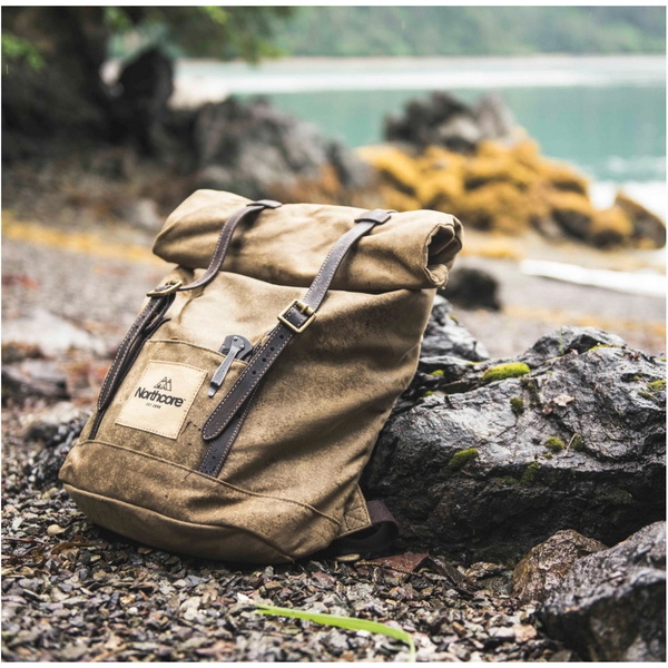 2026 Northcore Gewaxt Canvas Rugzak NOCO118 - Chocolate