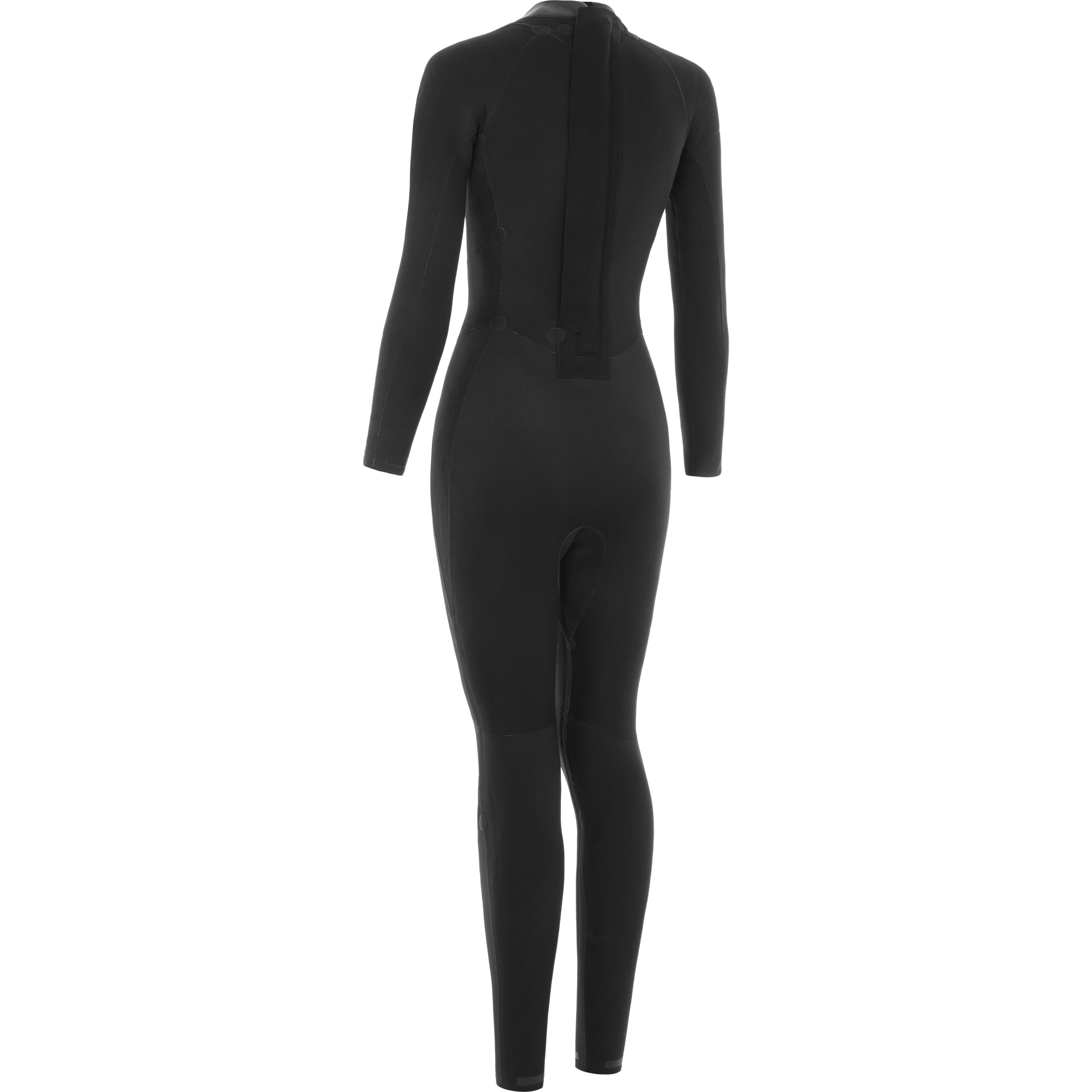 2025 Nyord Dames Furno 3/2mm Rug Ritssluiting Gbs Wetsuit FBW32001 - Black