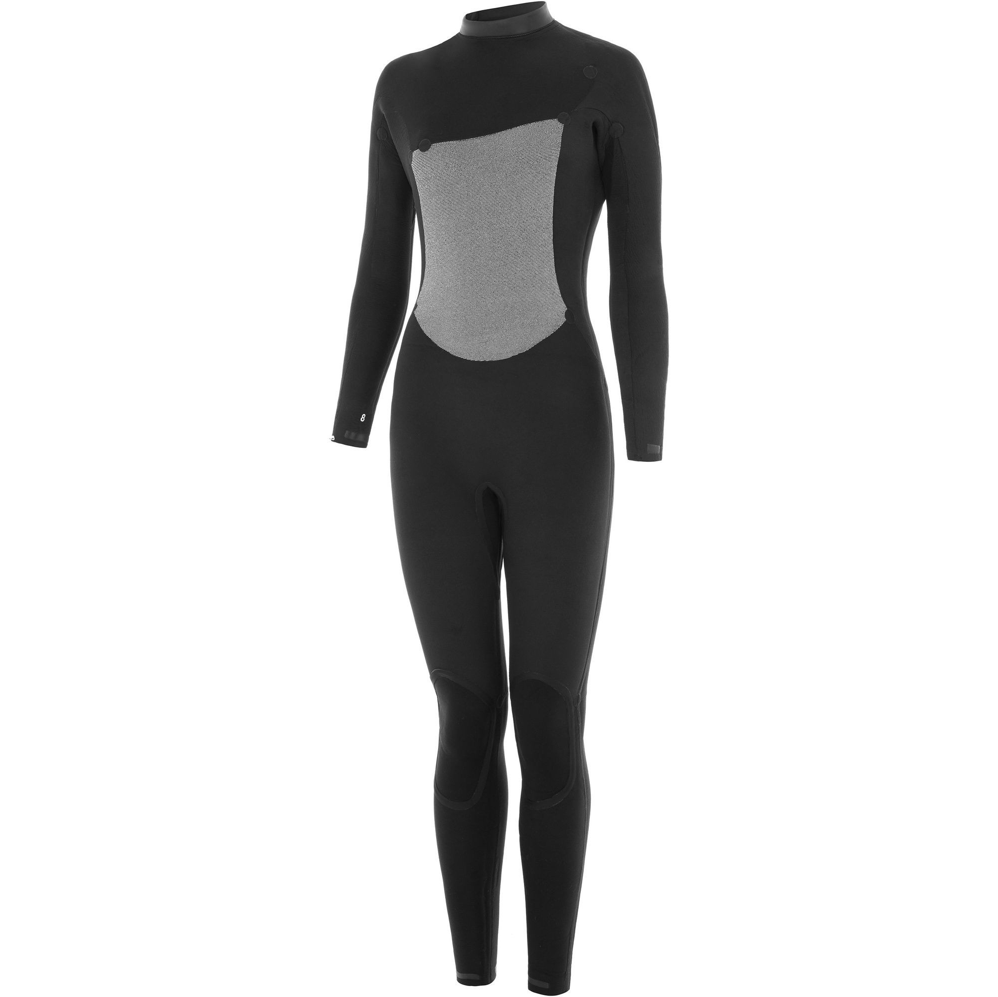 2025 Nyord Dames Furno Warmth 4/3mm Borst Ritssluiting Gbs Wetsuit FWW43001 - Black