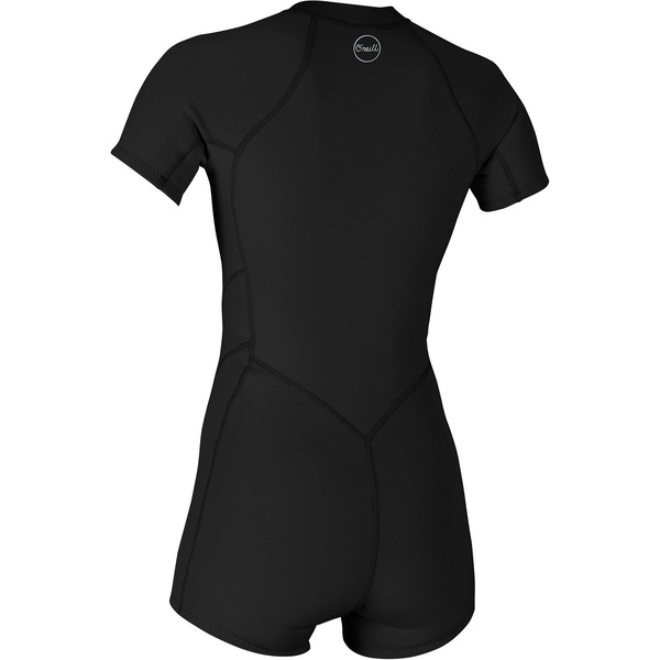 2026 O'Neill Womens Bahia 2/1mm Front Zip Shorty Wetsuit Black 5293