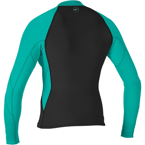 2026 O'neill Vrouwen Reactor Ii 1.5mm Front Zip Neopreen Jas 5294 - Zwart / Aqua