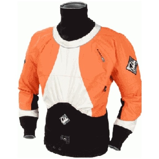 Palm Ladies Long Sleeve Element Neoprene Neck Paddle Dry Top Orange / Cream