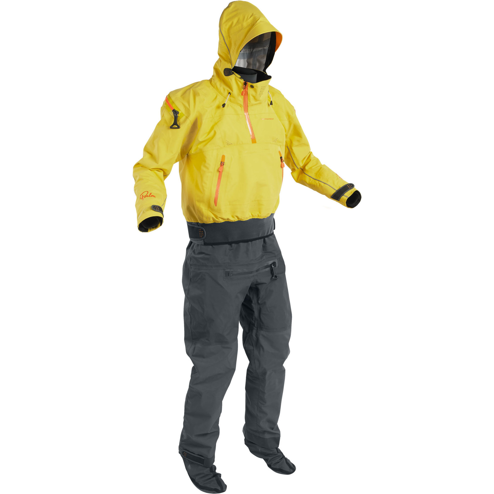 2025 Palm Heren Bora Touring Kajak Droogpak 12382 - Yellow / Jet Grey