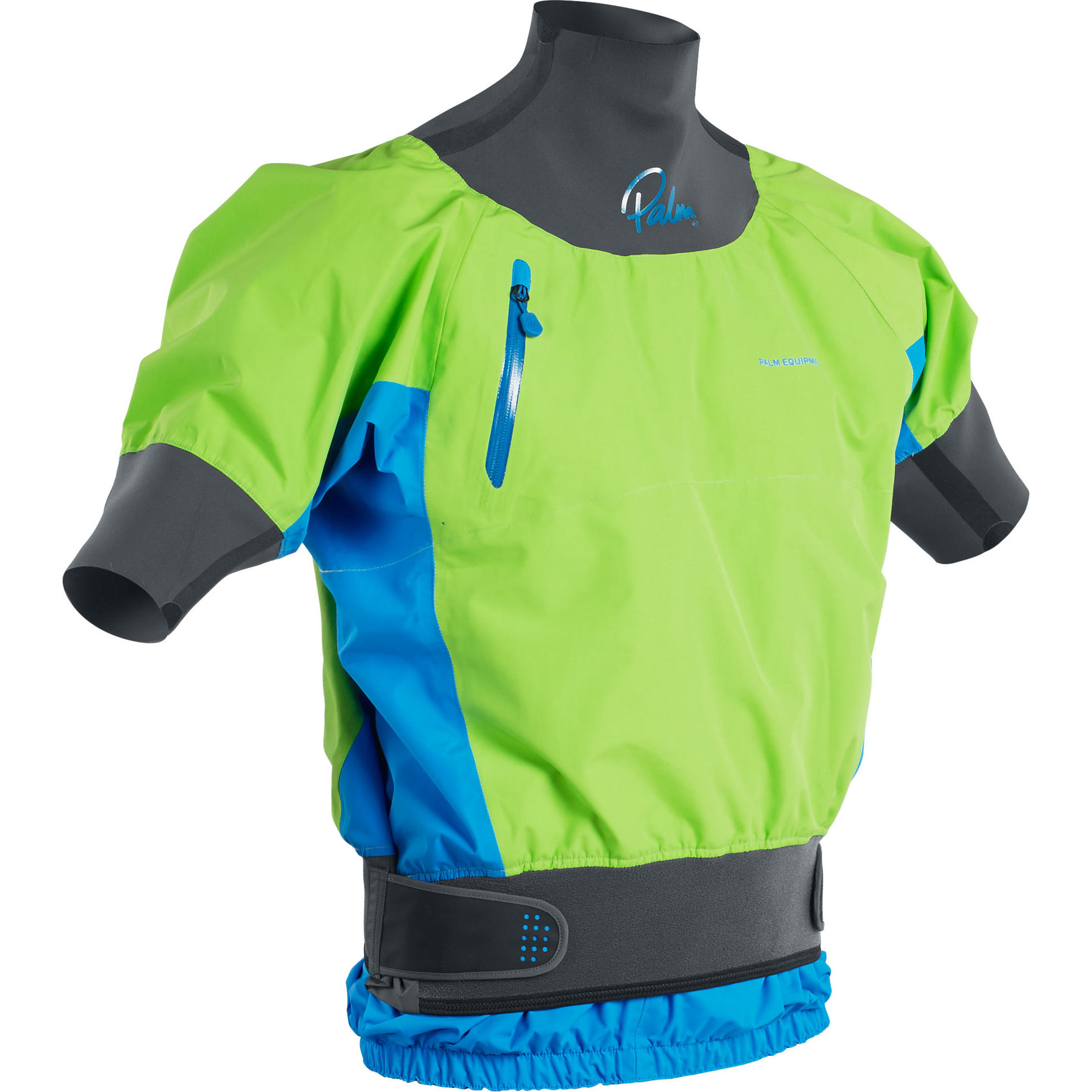 2025 Palm Zenith Wildwater Korte Mouw Kajak Jacket Lime Ocean 12391