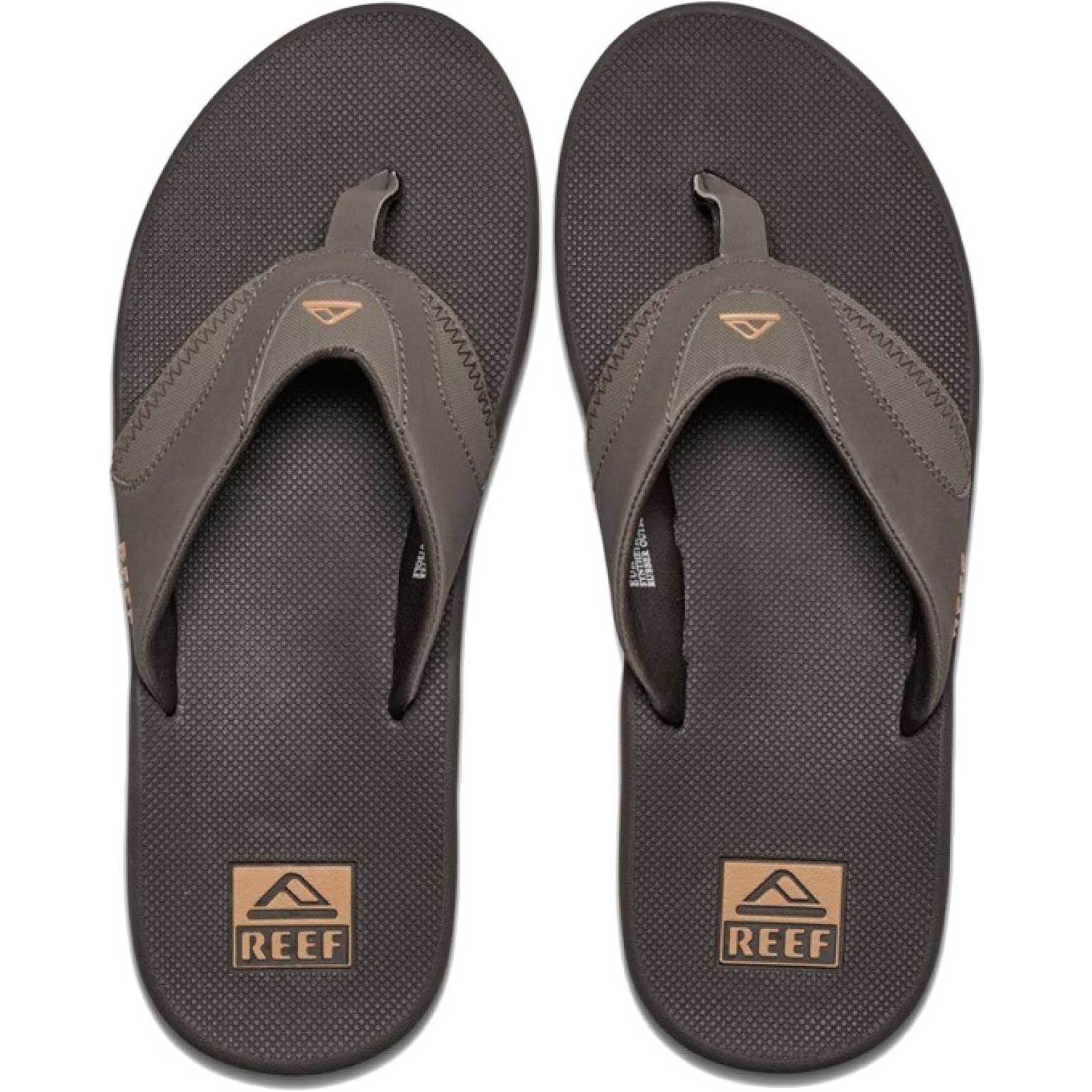 2026 Reef Heren Fanning-teenslippers - Brown / Gum