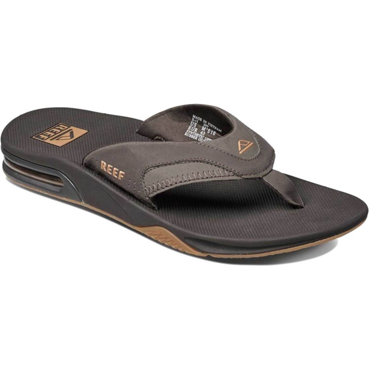 2026 Reef Heren Fanning-teenslippers - Brown / Gum