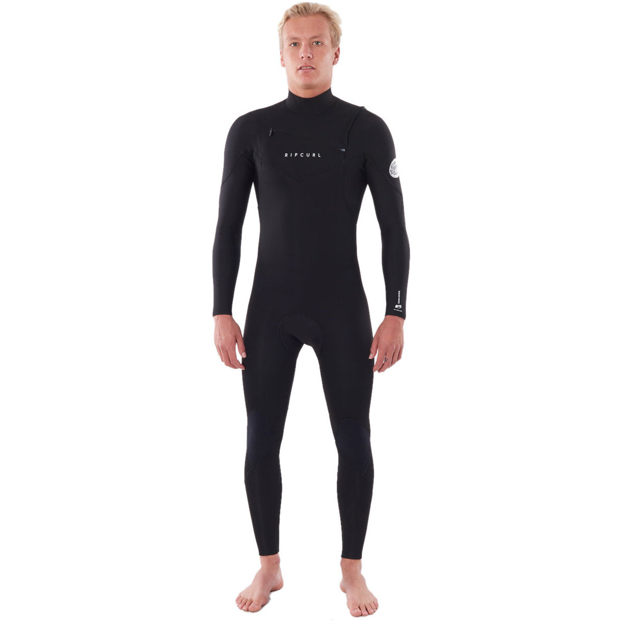 2023 Rip Curl Mens Dawn Patrol Warmth 5/3mm Chest Zip Wetsuit Black WSM9GM