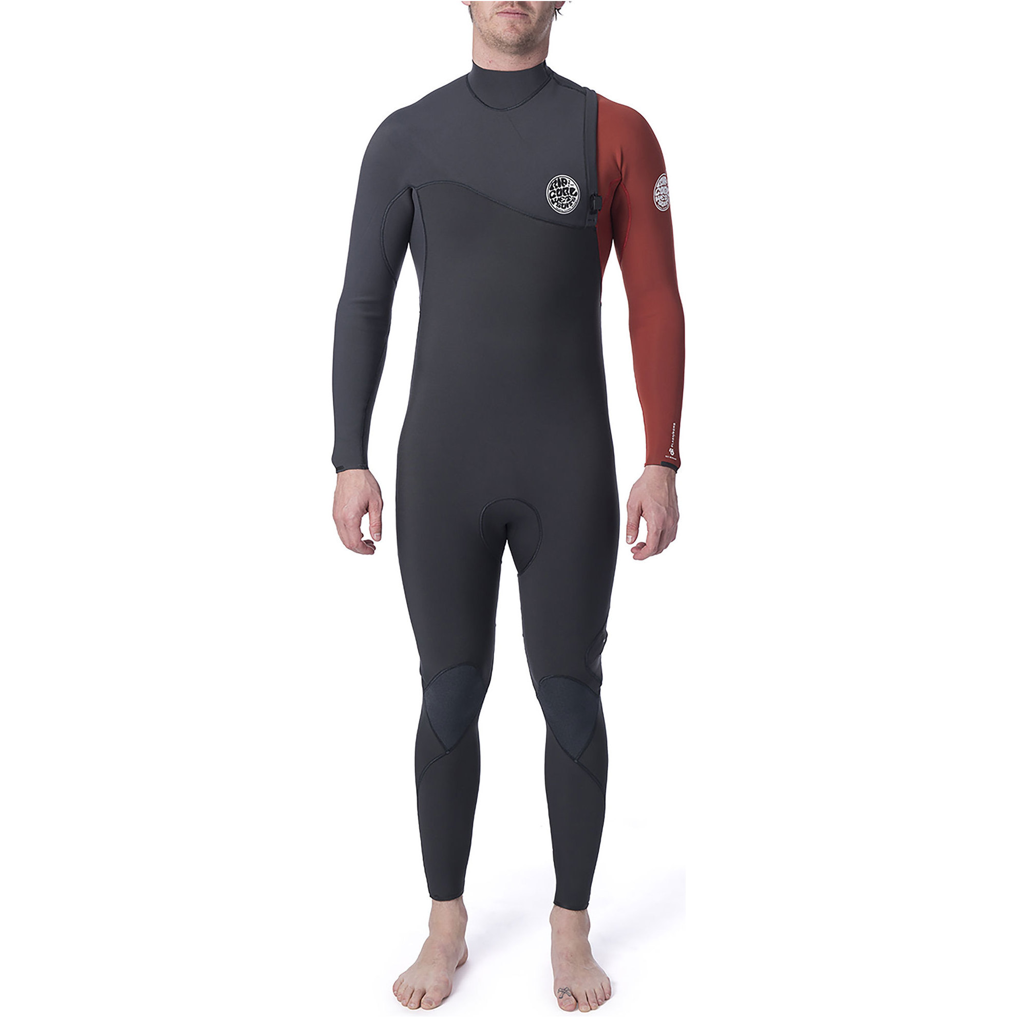2019 Rip Curl Flashbomb Heren Flashbomb 4/3mm Gbs Zip Free Wetsuit Burnt Orange WSM9EF