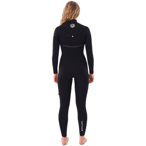 Rip Curl Dames E-Bomb 4/3mm Ritssluiting-vrij Wetsuit WSMYIG - Black