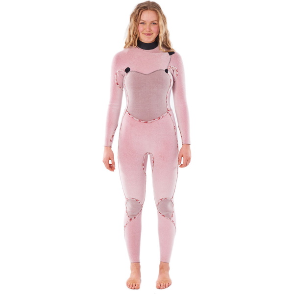 Rip Curl Dames Flashbomb 4/3mm Borst Ritssluiting Wetsuit WSTYFG - Black
