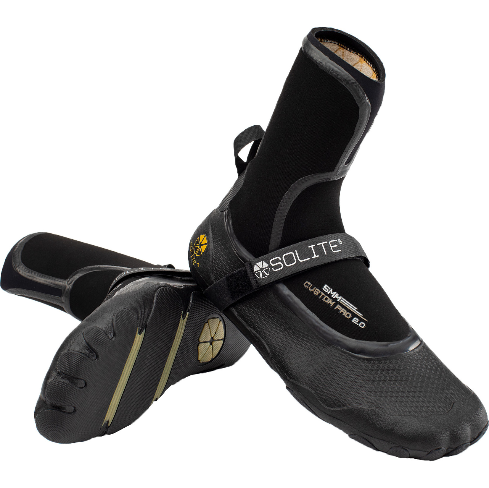 2025 Solite Custom Pro 2.0 5mm Neopreen Laarzen 21002 - Zwart / Gum
