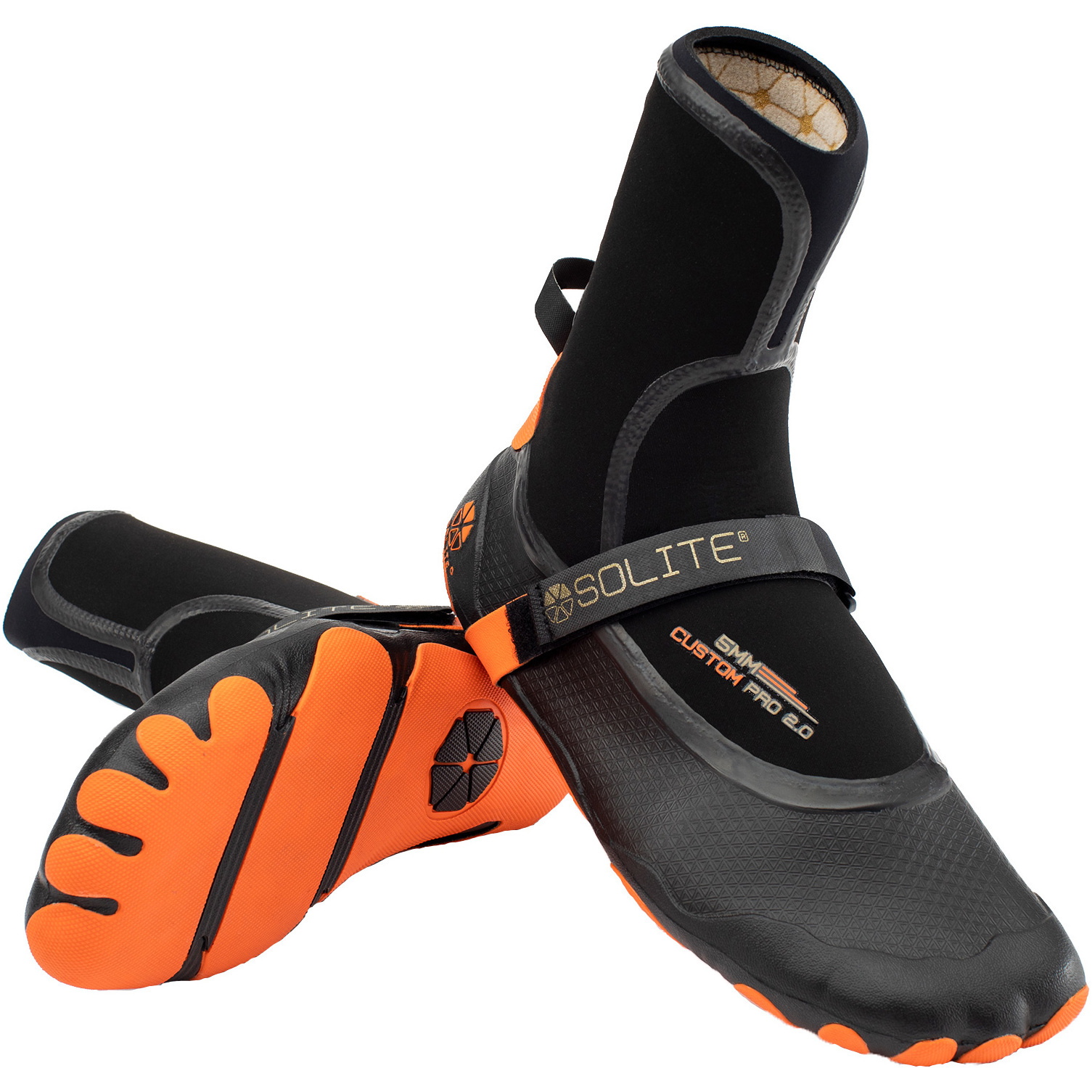 Solite Custom Pro 2.0 5mm Neopreenlaarzen 21002 - Oranje / Black