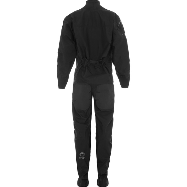 2026 Typhoon Heren Ezeedon Front Zip Drysuit 100187 - Black / Grey