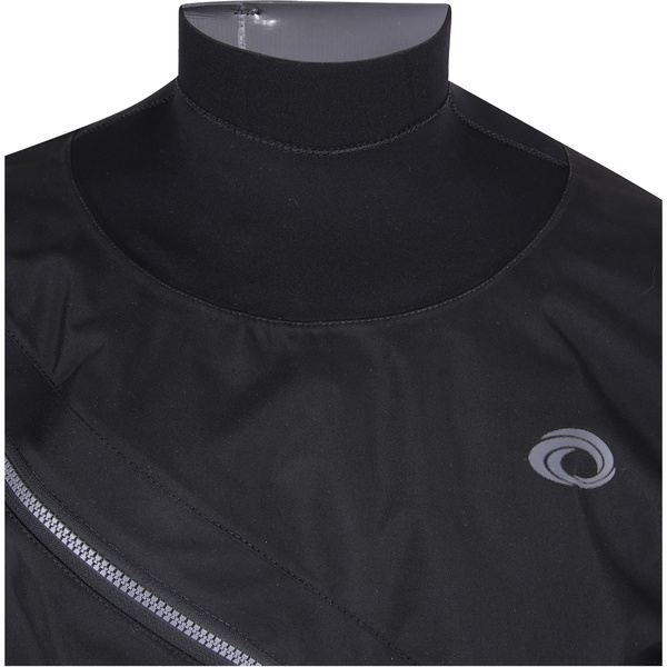 2026 Typhoon Heren Ezeedon Front Zip Drysuit 100187 - Black / Grey