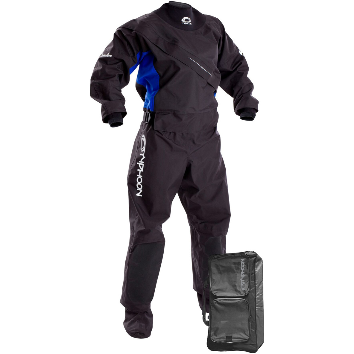2019 Typhoon Ezeedon 3 Zip- Drysuit zwart / blauw voor dames, inclusief kitzak 100159