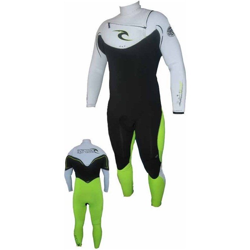 Rip Curl E-Bomb PRO Chest Zip 4/3 in BLACK/White/Fluro  WSMOFE New 2012