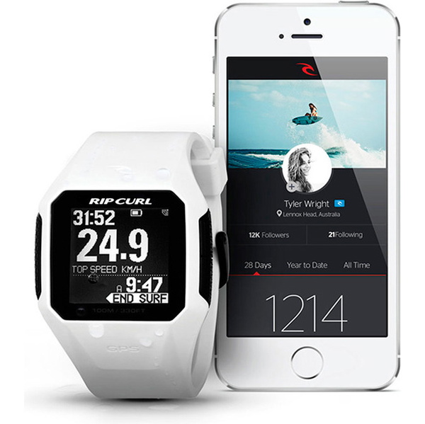 2018 Rip Curl Zoeken GPS Smart Surf Watch in White A1111