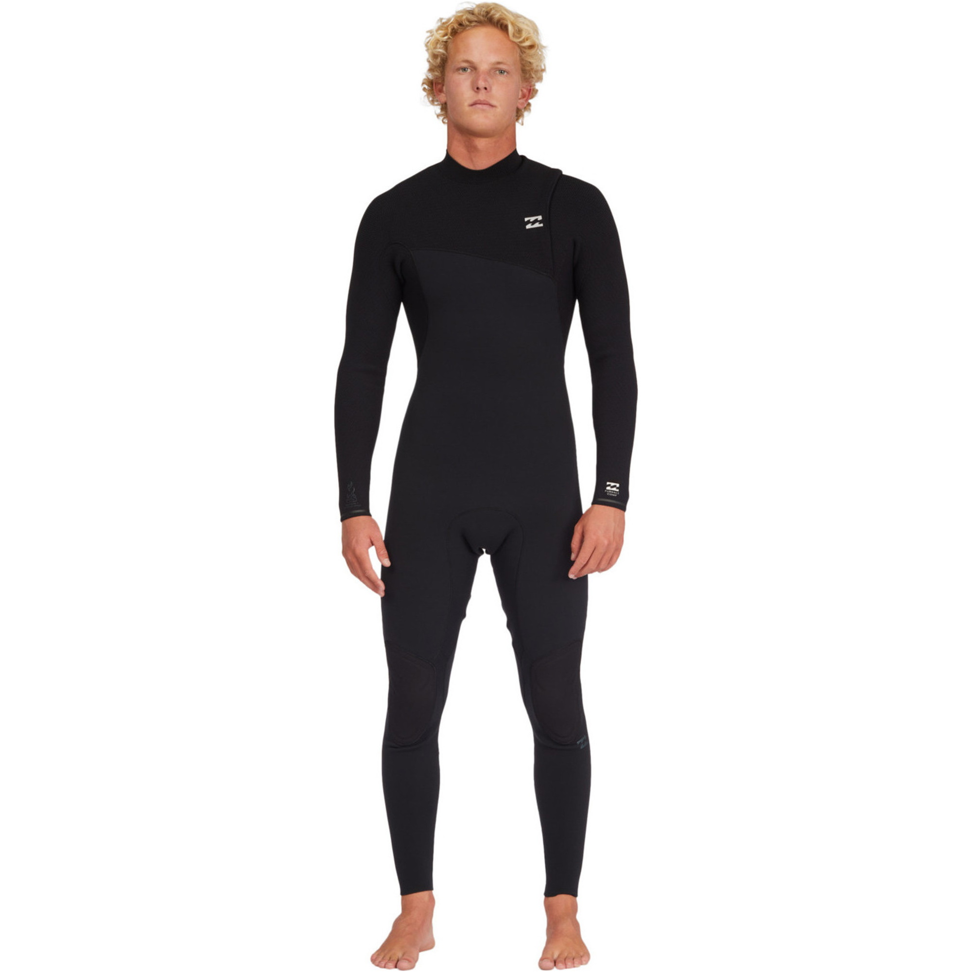 2023 Billabong Heren Furnace Natural 3/2mm Ritssluiting-vrij Wetsuit ABYW100183 - Black