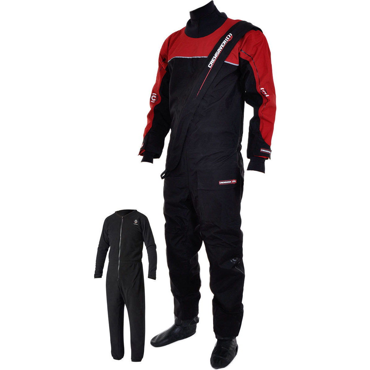 Crewsaver Cirrus Drysuit Inclusief onderbuik Dry Bag zwart / rood 6515